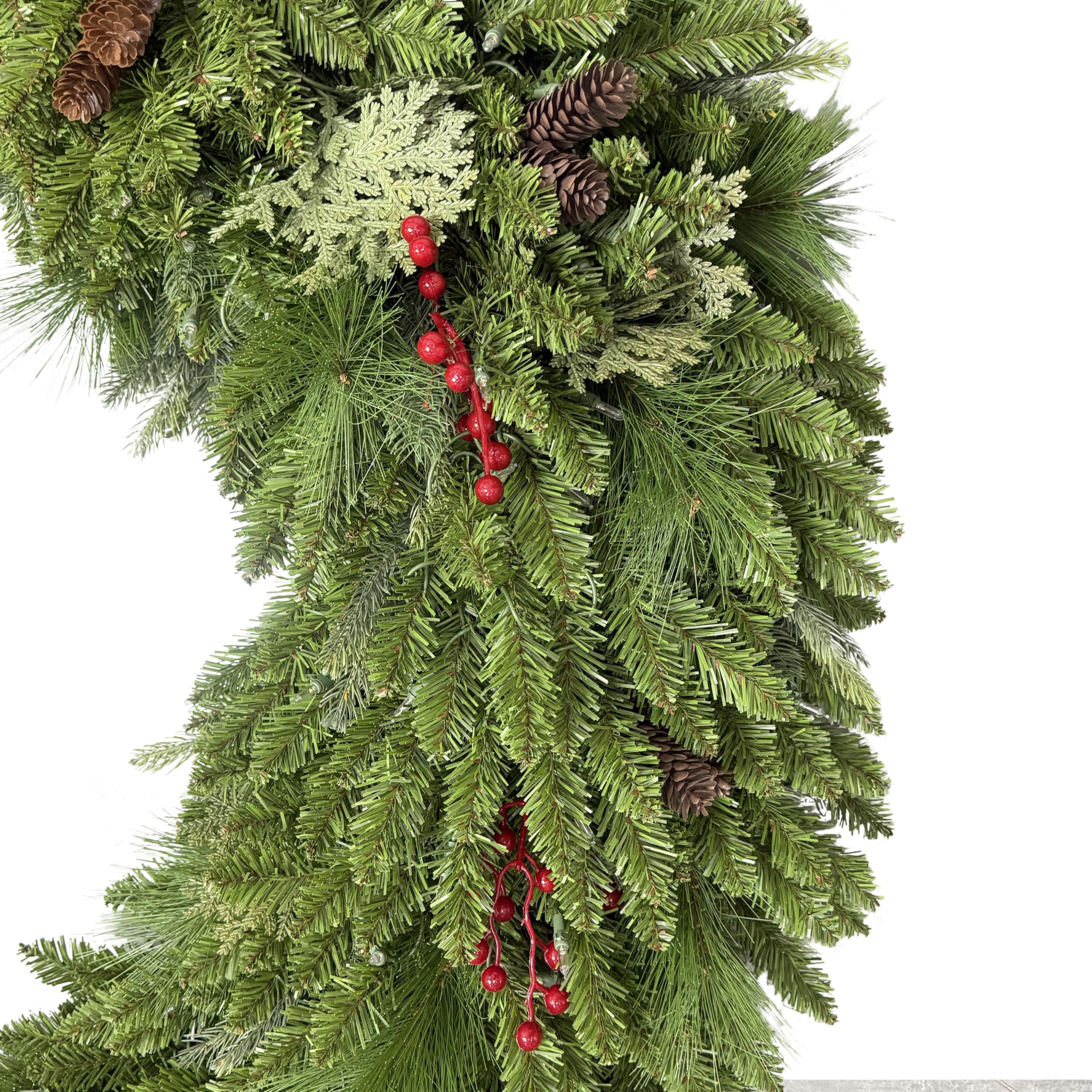 Amazon.com: 72 in Pre-lit Rocky Mountain Spruce Wreath, 1350 Tips